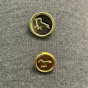 MODERN AMUSEMENT Replacement Buttons Gold 2 BUTTONS 2 SIZES